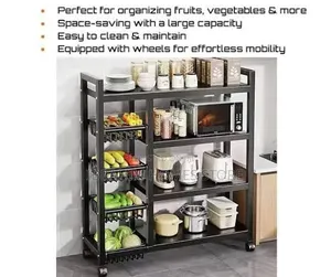 Kitchen Storage Rack with Vegetable Basket