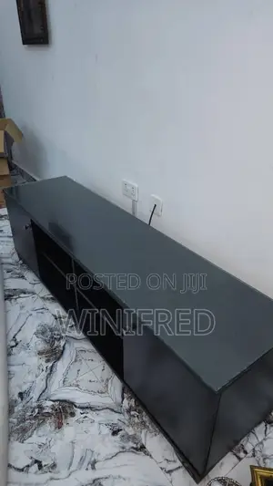 Wooden TV Stand with Glass Top