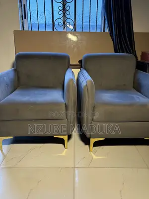 5 Seater Velvet Sofa Set - Gray