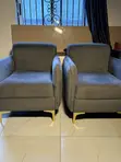 5 Seater Velvet Sofa Set - Gray - 1