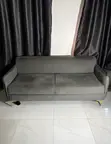 5 Seater Velvet Sofa Set - Gray - 2