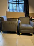 5 Seater Velvet Sofa Set - Gray - 3