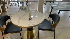 Me and You Dining Set - Gilash Sama, Zinare Accents