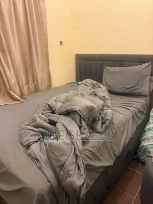 Neatly Used 4x6 Hotel-Type Bed and Mattress