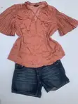 Zara Blouse - Mata Red, Girman S/M/L/XL - 1