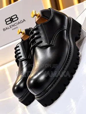 Balenciaga Loafers - Men's Black Leather
