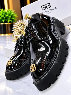 Balenciaga Loafers for Men - Black Leather