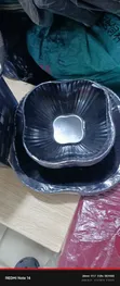 Ceramic Dinner Plates (Dozen) - Black Square - 1