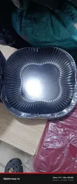 Ceramic Dinner Plates (Dozen) - Black Square - 2