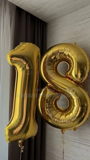 Balloons Na Zinare Na Shekaru Ko Lambobi (26-Inch)