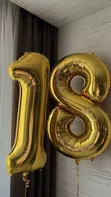 Balloons Na Zinare Na Shekaru Ko Lambobi (26-Inch) - 1