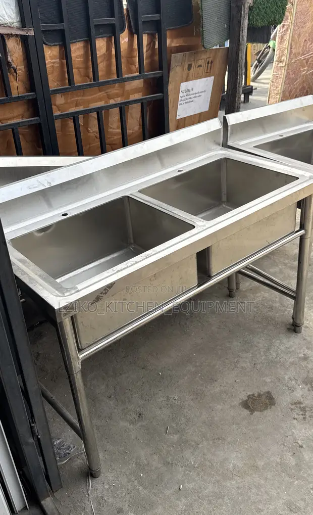 Sabo Biyu Sink - Bakin Karfe - 1