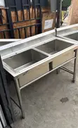 Sabo Biyu Sink - Bakin Karfe - 1