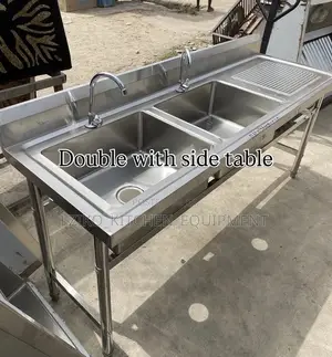 Brand New Double Sink with Side Drainer