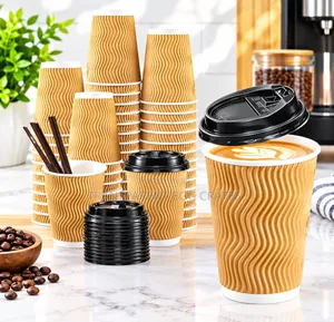 Double Wall Coffee Cups with Lids (12oz & 16oz)