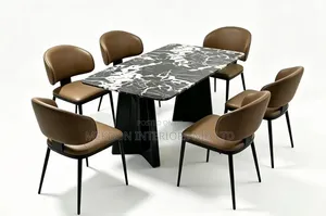 Marble Top Dining Set - Seats 6