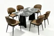Marble Top Dining Set - Seats 6 - 1