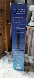 Maxi Tower Fan 40" Mai Juyawa da Remote, 3 Saurin Gudu, 7-Hour Timer - 1