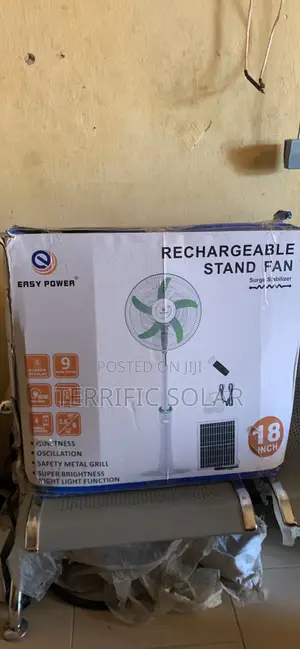 18" Easy Power Fan Mai Hasken Rana tare da Panel & Fitilu