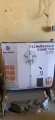 18" Easy Power Fan Mai Hasken Rana tare da Panel & Fitilu - 1