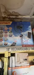 18" Easy Power Fan Mai Hasken Rana tare da Panel & Fitilu - 3