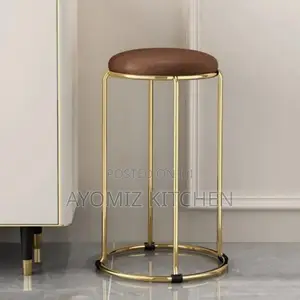 Luxury Gold Round Modern Stackable Dining Stool Chair