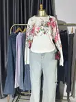Wadansu Jeans da Basic Top na Boyfriend da aka yi Thrift - 2