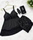 Tufafin Barci na Siliki da Lace na Thrift - 2