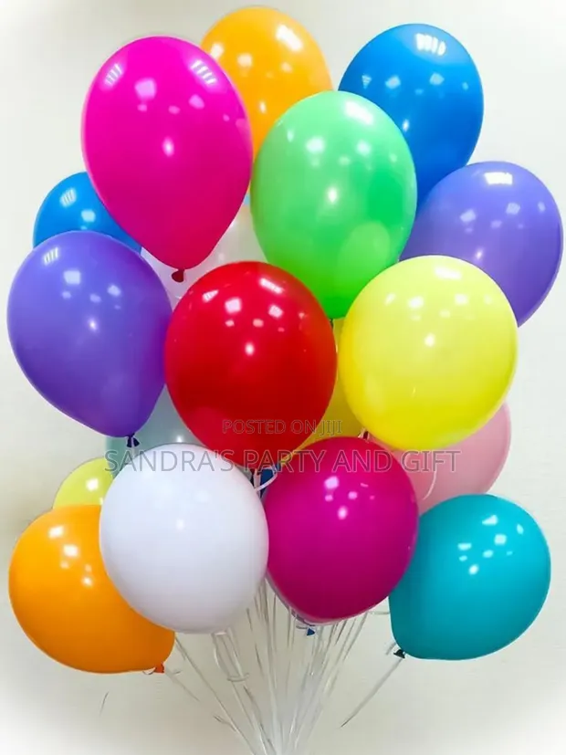 Assorted Colour Latex Balloons - 1