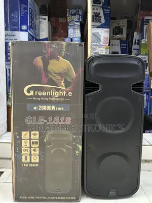 Greenlight 18-inch Rechargeable Party Speaker with 2 Mics