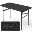 4ft Rectangular Plastic Table - Black - 1