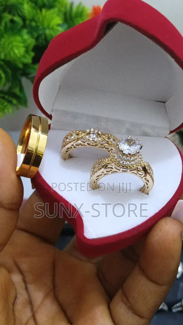 Gold Wedding Ring Set - 1