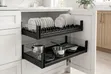 2 Tier Pull Out Dish Rack (Kitchen Cabinet Organizer) - 4