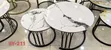2-in-1 Marble Nesting Center Table - Black Legs - 3
