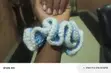 Cute Small Crochet Beanie Hat - Blue - 2