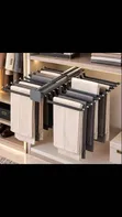 Pull Out Trouser Rack - Large, Gray - 1