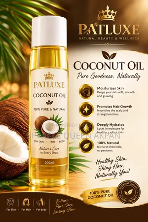 Patluxe 100% Natural Coconut Oil