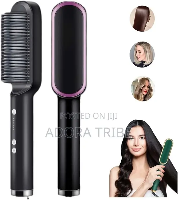 Electric Hot Comb Straightener Brush - 1