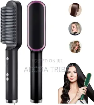 Electric Hot Comb Straightener Brush