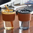 Sub Glass Cup with Straw - 1