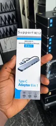 8-in-1 USB-C Hub Adapter - USB 3.0/2.0, SD/TF, Audio - 1