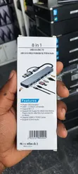 8-in-1 USB-C Hub Adapter - USB 3.0/2.0, SD/TF, Audio - 2
