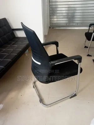 Office Visitors Chair with C Legs - Black