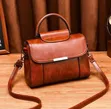 Brown PU Leather Handbag - 4