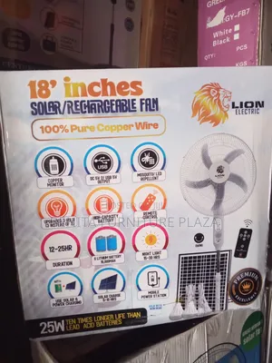 18-inch Solar Fan Mai 3 Bulbs & Maganin Zazzabin Cizon Sauro