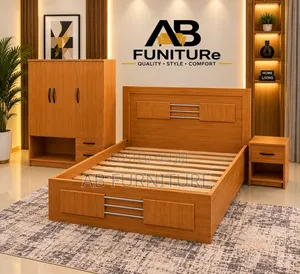 AB Furniture: Firam ɗin Gado & Wardrobe - Launuka Daban-daban