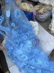 Organza Mai Furanni - Shuɗi & Rawaya - 1