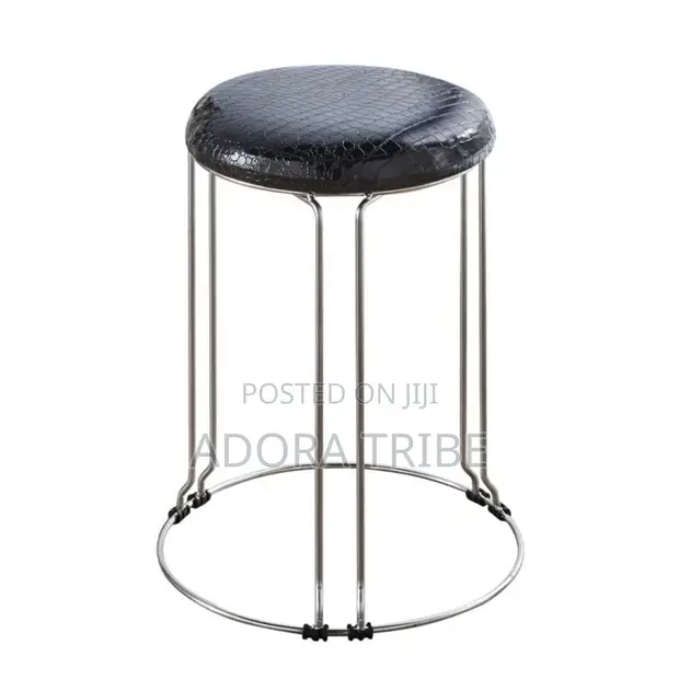 Modern Stackable Round Metal Dining Stool Set (3-Piece) - 1