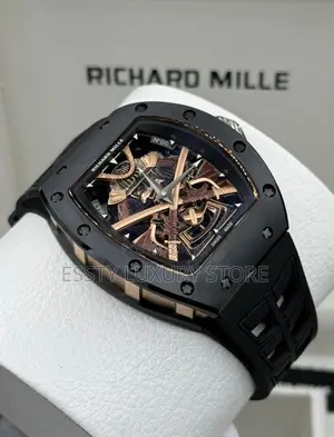 Original Luxury Richard Mille Men's Rubber Strap Watch