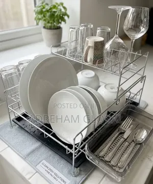 Quality Kitchen Rack with Drying Mat & Cup Holder